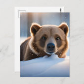 Beer en Natuur wand Briefkaart (Voorkant / Achterkant)