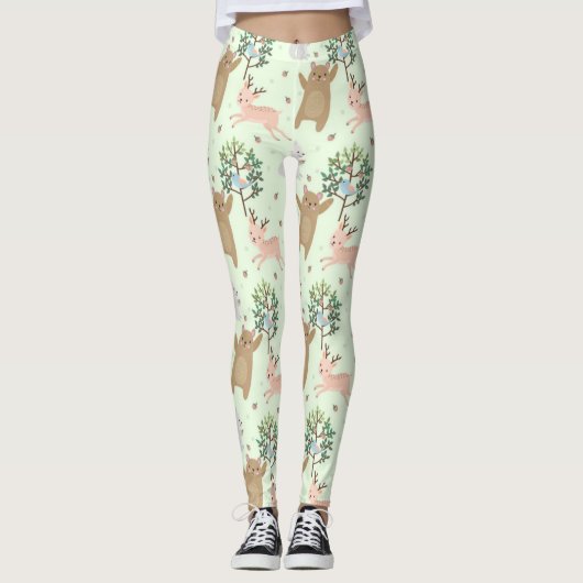 Beer- en oorloofbos leggings (Voorkant)