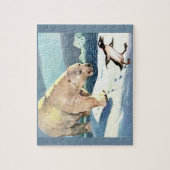 beer en pinguïn uit de jaren veertig legpuzzel (Verticaal)