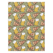 Beer en Pizza Grafisch Patroon Tafelkleed (Voorkant)
