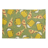 Beer- en Pizza-patroon Kussensloop (Achterkant)