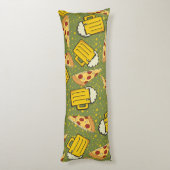 Beer- en Pizza-patroon Lichaamskussen (Achterkant (Verticaal))