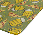 Beer- en Pizza-patroon Snijplank (Hoek)