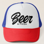 Beer en Pizza Trucker Hat Pet (Voorkant)