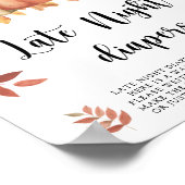 Beer en Pompoen \ Late nacht luiers spel Poster (Hoek)