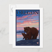 Beer en Poster voor het reizen Briefkaart (Voorkant / Achterkant)