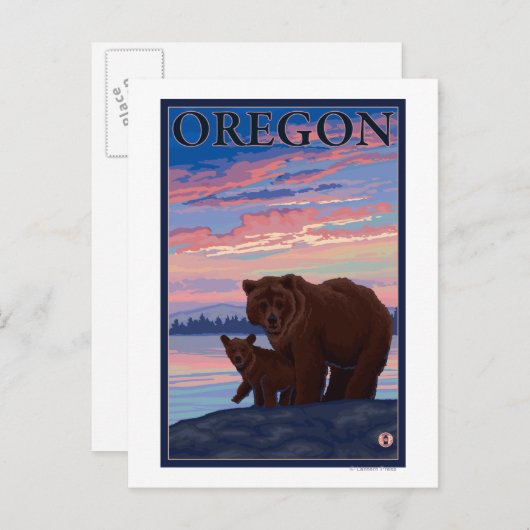 Beer en Poster voor het reizen Briefkaart (Voorkant / Achterkant)