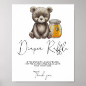 Beer en pot honing - luierraffle poster (Voorkant)