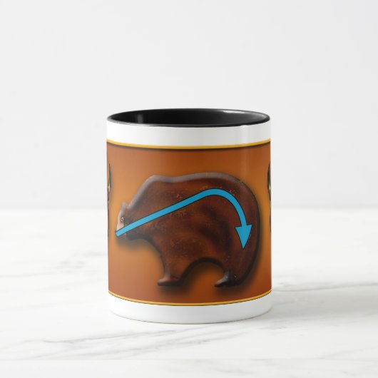 Beer en poten mok (Midden)