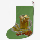 Beer en Pretzels Gepersonaliseerd Kleine Kerstsok (Achterkant)
