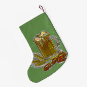 Beer en Pretzels Gepersonaliseerd Kleine Kerstsok (Achterkant (Hangend))