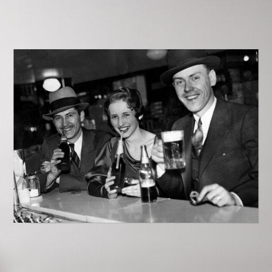 BEER EN PRETZELS NA VERBOD 1933 POSTER (Voorkant)