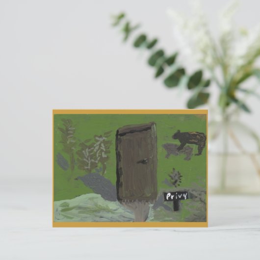 Beer en privacy briefkaart (Staand voorkant)