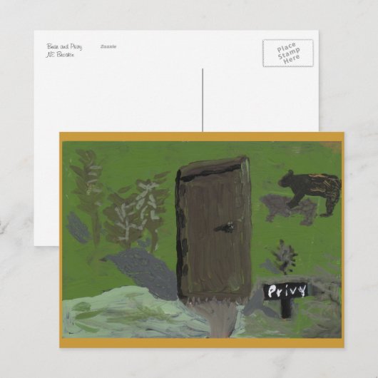 Beer en privacy briefkaart (Voorkant / Achterkant)