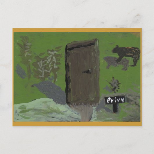 Beer en privacy briefkaart (Voorkant)