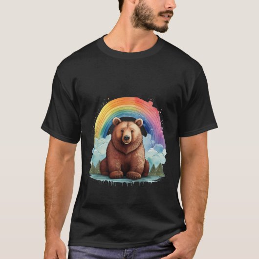 beer en regenboog Classic T-shirt (Voorkant)