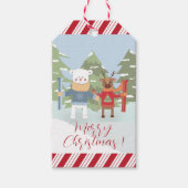 Beer en rendieren - Labels voor speciale afgifte Cadeaulabel (Voorkant)