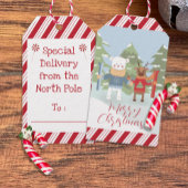 Beer en rendieren - Labels voor speciale afgifte Cadeaulabel