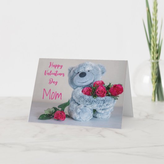Beer en Rozen Mam Valentijn Kaart (Voorkant)
