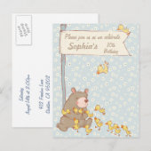 Beer- en schildklierkinderen Aanwezige uitnodiging (Voorkant / Achterkant)