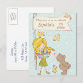 Beer- en schildklierkinderen Aanwezige uitnodiging (Voorkant / Achterkant)