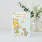 Beer- en schildklierkinderen Aanwezige uitnodiging (Staand voorkant)