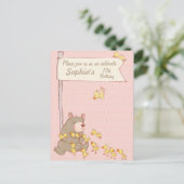 Beer- en schildklierkinderen Aanwezige uitnodiging (Staand voorkant)