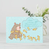 Beer- en schildklierkinderen Aanwezige uitnodiging (Staand voorkant)