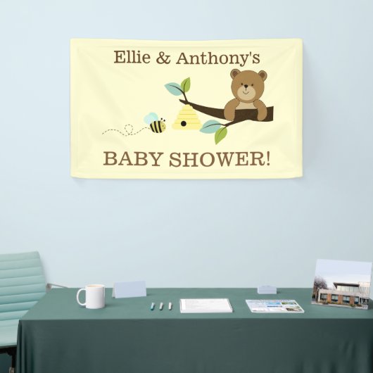 Beer en schoenbanner voor honing spandoek (Beurs)