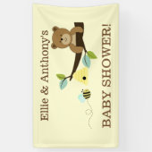 Beer en schoenbanner voor honing spandoek (Verticaal)