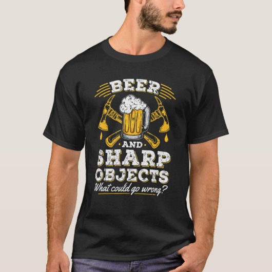 Beer en Sharp heeft bezwaar Ax die Specialistische T-shirt (Voorkant)