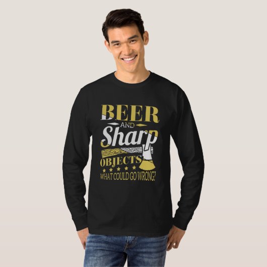Beer en Sharp Objects Woodworkers Pub Crawl T-shirt (Voorkant volledig)