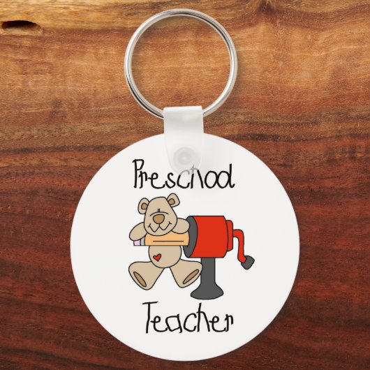 Beer en Sharpener Preschool leraar Sleutelhanger (Voorkant)