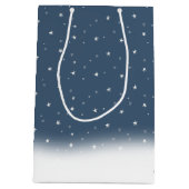 Beer en sterren van kerstpolen medium cadeauzakje (Achterkant)