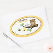 Beer en Sticker van honingbijen (Envelop)