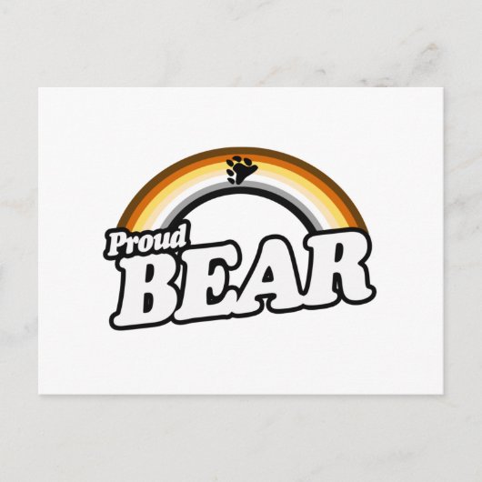 Beer en trots briefkaart (Voorkant)