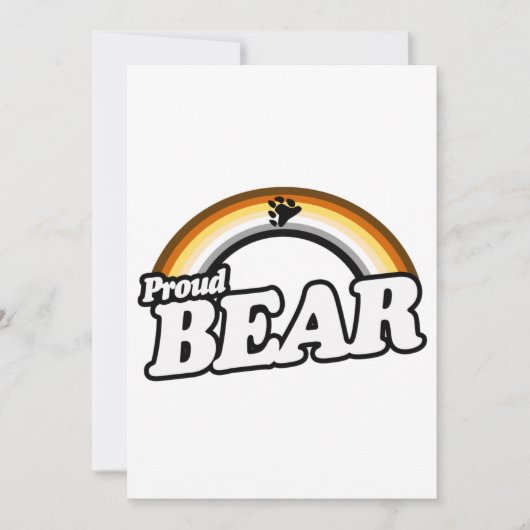 Beer en trots feestdagenkaart (Voorkant)