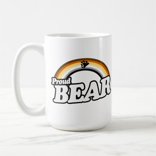 Beer en trots koffiemok (Links)