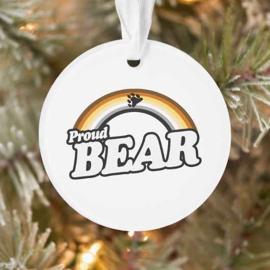 Beer en trots ornament (Boom)