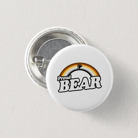 Beer en trots ronde button 3,2 cm (Voorkant /achterkant)