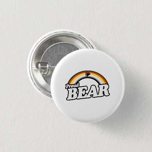 Beer en trots ronde button 3,2 cm (Voorkant /achterkant)