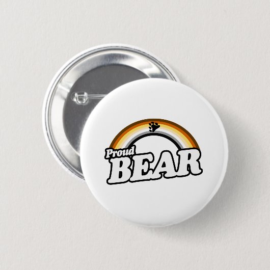 Beer en trots ronde button 5,7 cm (Voorkant /achterkant)