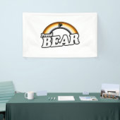 Beer en trots spandoek (Beurs)