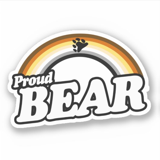 Beer en trots sticker (Voorkant)