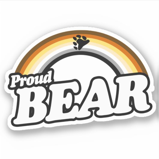 Beer en trots sticker (Voorkant)