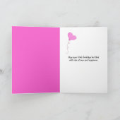 Beer en tulpen 106e verjaardag kaart (Binnen)