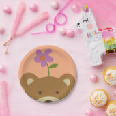 Beer en ventilator papieren bordje (Feest)