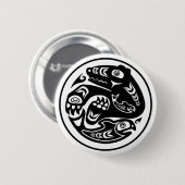 Beer- en vismodel ronde button 5,7 cm (Voorkant /achterkant)