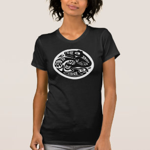 Beer- en vismodel t-shirt
