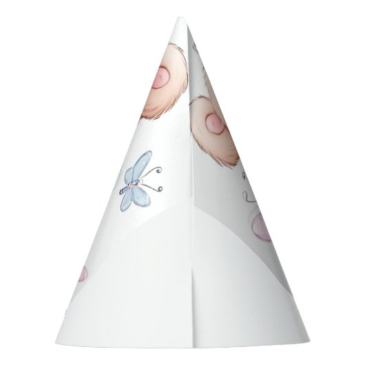 Beer en vlinders Gepersonaliseerd Partij Pet Feesthoedjes (Achterkant)